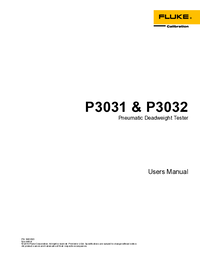 Thumbnail of document Manual - P3000 Pneumatic Deadweight Testers